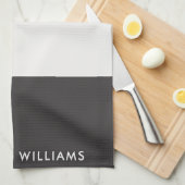 モノグラムの，名前， キッチンタオル (四つ折り)