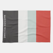 モノグラムの，名前， キッチンタオル (横)