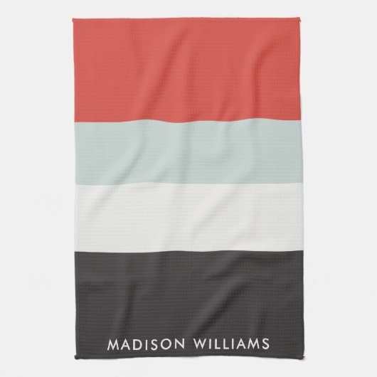 モノグラムの，名前， キッチンタオル (縦)