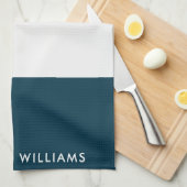モノグラムの，名前， キッチンタオル (四つ折り)