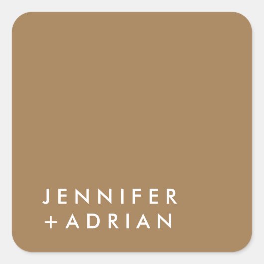 モノグラムの，名前， スクエアシール (正面)