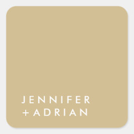 モノグラムの，名前， スクエアシール