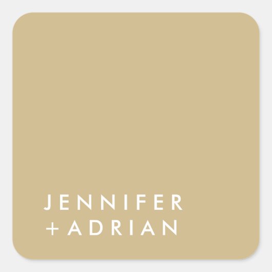 モノグラムの，名前， スクエアシール (正面)