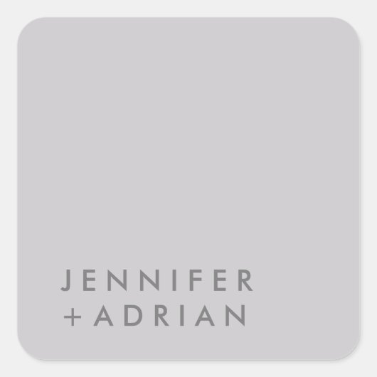 モノグラムの，名前， スクエアシール (正面)