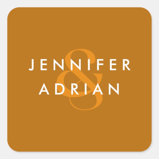 モノグラムの，名前， スクエアシール (正面)