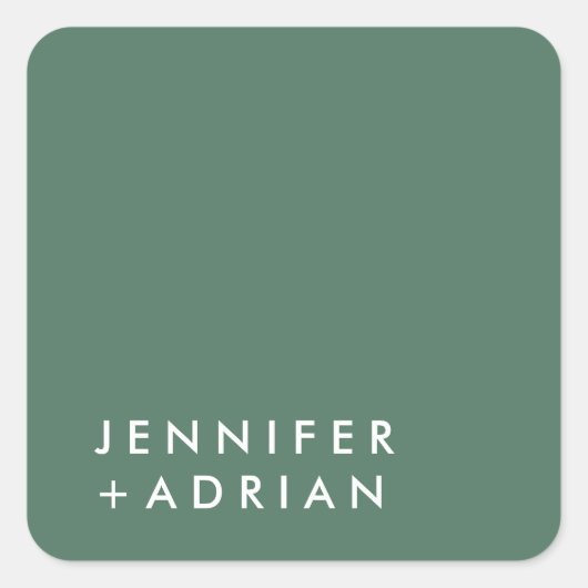 モノグラムの，名前， スクエアシール (正面)