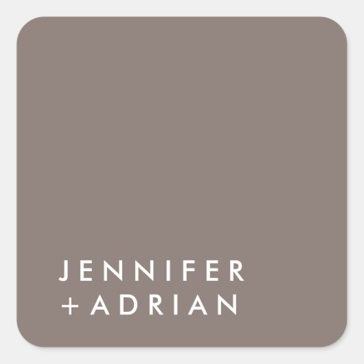 モノグラムの，名前， スクエアシール (正面)