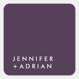 モノグラムの，名前， スクエアシール