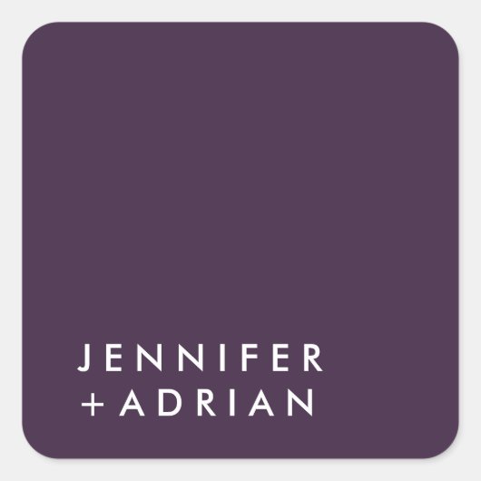 モノグラムの，名前， スクエアシール (正面)