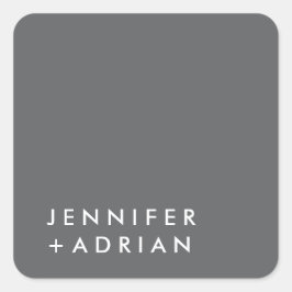 モノグラムの，名前， スクエアシール