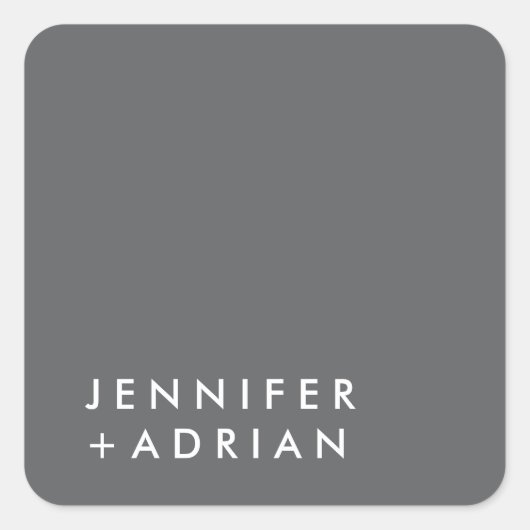 モノグラムの，名前， スクエアシール (正面)