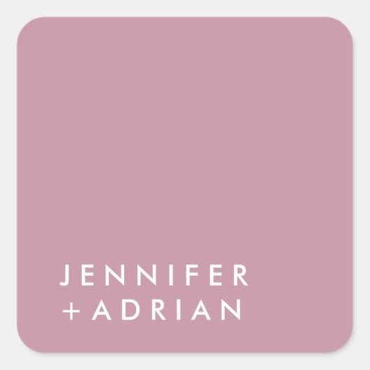 モノグラムの，名前， スクエアシール (正面)