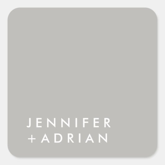 モノグラムの，名前， スクエアシール (正面)