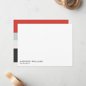 モノグラムの，名前， ノートカード (正面/裏面インサイチュ)