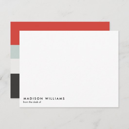 モノグラムの，名前， ノートカード (正面/裏面)