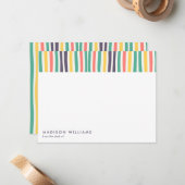 モノグラムの，名前， ノートカード (正面/裏面インサイチュ)