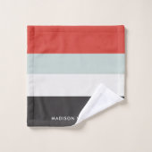 モノグラムの，名前， バスタオルセット (ウォッシュタオル)