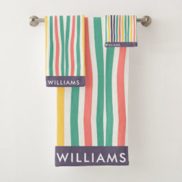 モノグラムの，名前， バスタオルセット