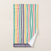 モノグラムの，名前， バスタオルセット (ハンドタオル)