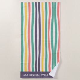 モノグラムの，名前， ビーチタオル