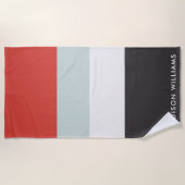 モノグラムの，名前， ビーチタオル (正面)