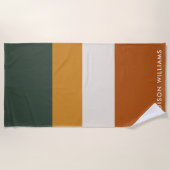 モノグラムの，名前， ビーチタオル (正面)