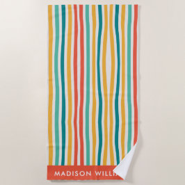 モノグラムの，名前， ビーチタオル