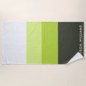 モノグラムの，名前， ビーチタオル (正面)