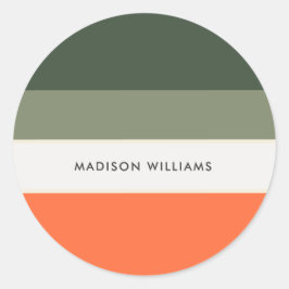 モノグラムの，名前， ラウンドシール