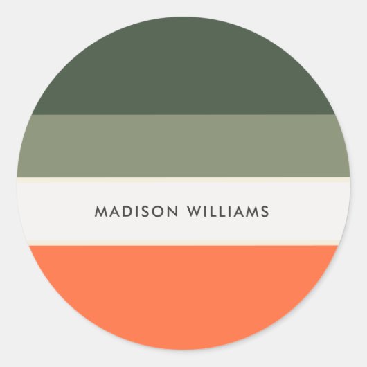 モノグラムの，名前， ラウンドシール (正面)