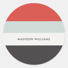 モノグラムの，名前， ラウンドシール