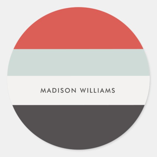 モノグラムの，名前， ラウンドシール (正面)