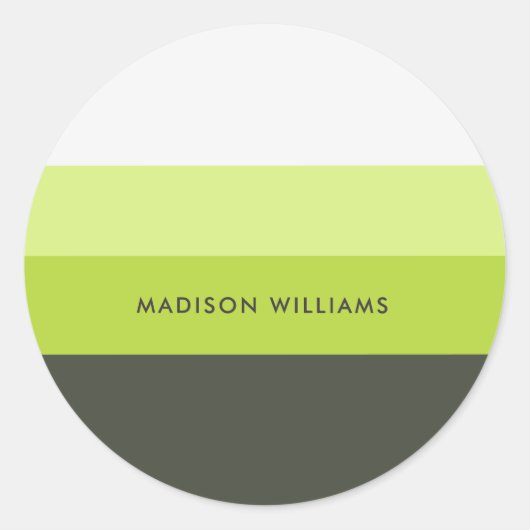 モノグラムの，名前， ラウンドシール (正面)