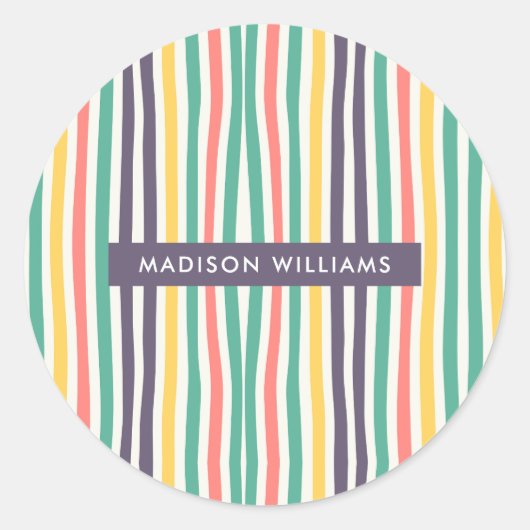 モノグラムの，名前， ラウンドシール (正面)