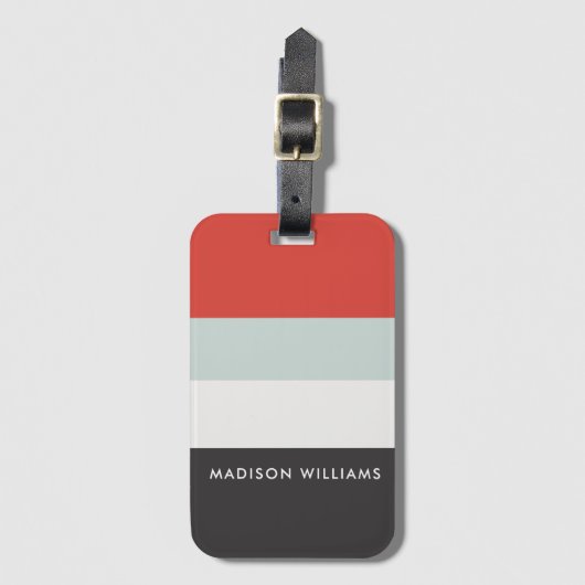 モノグラムの，名前， ラゲッジタグ (正面縦)