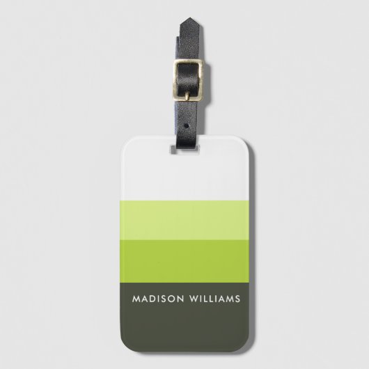 モノグラムの，名前， ラゲッジタグ (正面縦)