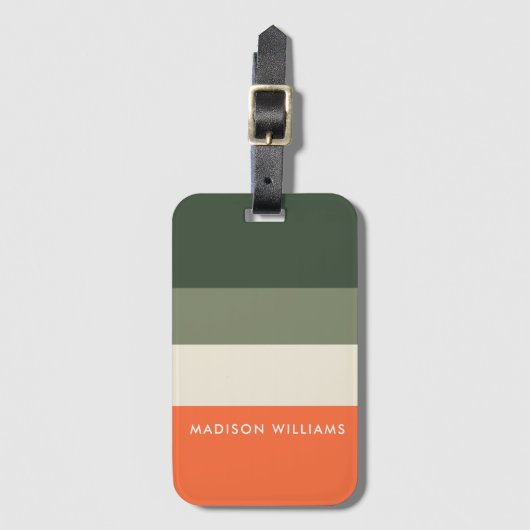 モノグラムの，名前， ラゲッジタグ (正面縦)