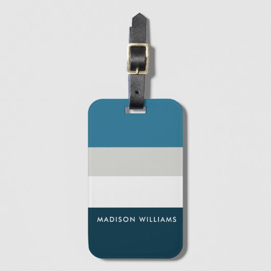 モノグラムの，名前， ラゲッジタグ (正面縦)