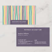 モノグラムの，名前， 名刺 (正面/裏面)