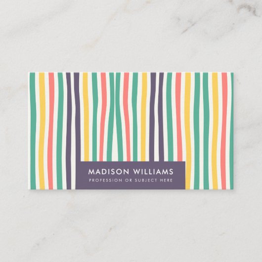 モノグラムの，名前， 名刺 (正面)