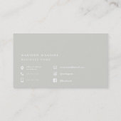 モノグラムの，名前， 名刺 (裏面)