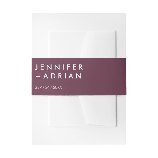 モノグラムの，名前， 招待状ベリーバンド (正面例)