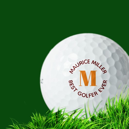 モノグラムの「最高のゴルファー・エバー」名前をカスタムする ゴルフボール