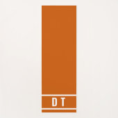 モノグラムの – 焦げオレンジ ヨガマット (正面)