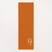 モノグラムの – 焦げオレンジ ヨガマット (正面)