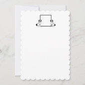 モノグラムの（犬）スタッフォード犬のメッセージカード及び静止した 招待状 (正面)