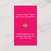 モノグラムの(紋章の)フラ・ダ・リのイベントのplanne… -カスタマイズ 名刺 (裏面)