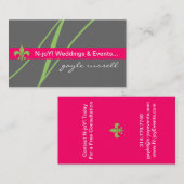 モノグラムの(紋章の)フラ・ダ・リのイベント・プランナのプロフィールカード 名刺 (正面/裏面)