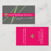 モノグラムの(紋章の)フラ・ダ・リのイベント・プランナのプロフィールカード 名刺 (正面/裏面)