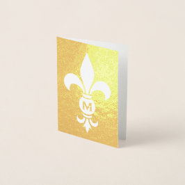 モノグラムの（紋章の）フラ・ダ・リエレガント折り曲げ注記 箔カード